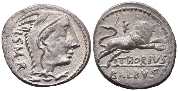 L. Thorius Balbus, Denarius, Rome, 105 BC; AR (3,96 g; 19,5 mm; 9 h)