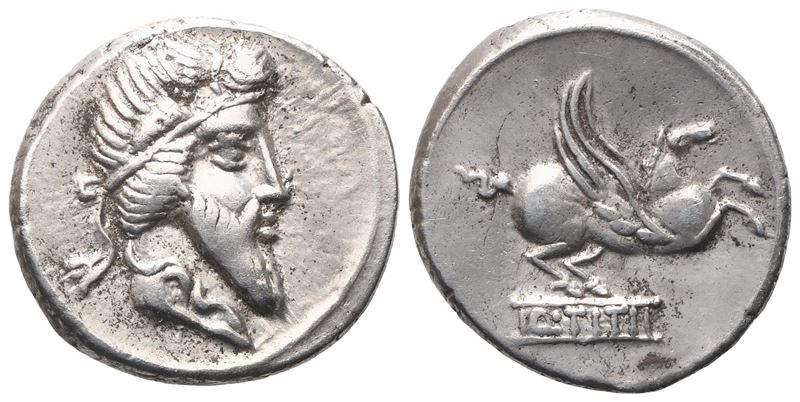 Q. Titius, Denarius, 90 Bc; Ar (4,05 G; 17,7 MM; 11 H)