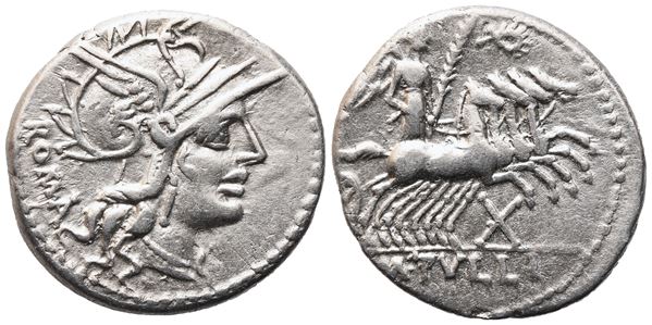 M. Tullius, Denarius, Rome, 119 BC; AR (3,88 g; 19,6 mm; 6 h)