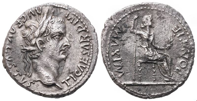 Tiberius (14–37), Denario, Lugdunum (Lyon), TI CAESAR DIVI AVG F AVGVSTVS