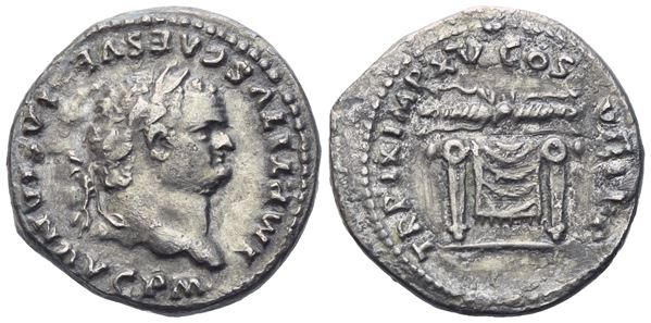 Titus (79-81), Denarius, Rome, 80; AR (2,90 g; 17,3 mm; 6 h)