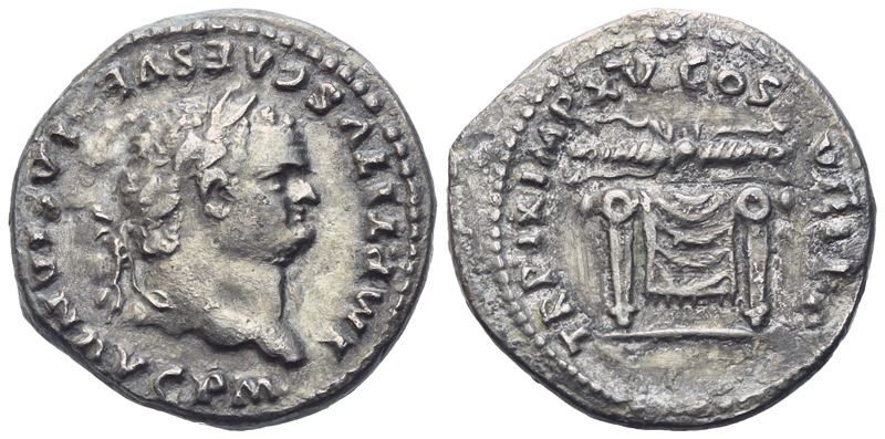 Titus (79-81), Denarius, Rome, 80; Ar (2,90 G; 17,3 MM; 6 H)
