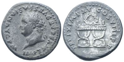 Titus (79-81), Denarius, Rome, 80; Ar (3,21 G; 17,8 MM; 7 H)
