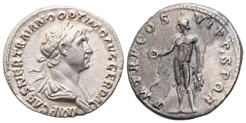 Trajan (98-117), Denarius, Rome, 114-116; Ar (3,21 G; 18,5 MM; 8 H)