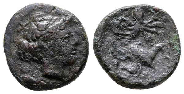 Sicily, Syracuse, c. 415-405 BC. Æ Trias (14 mm, 1.91 g).