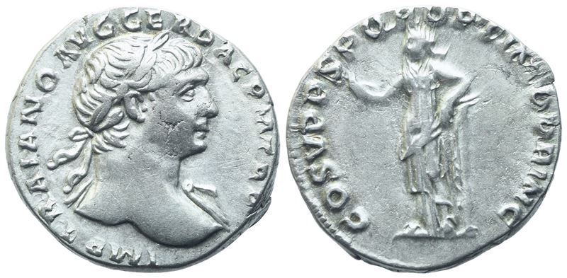 Trajan (98-117), Denarius, Rome, C. 110; Ar (3,36 G; 17,8 MM; 6 H)