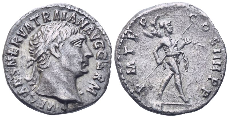 Trajan (98-117), Denarius, Rome, 101-102; Ar (2,59 G; 17,6 MM; 6 H)