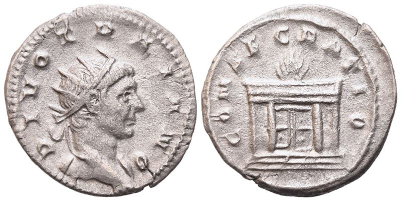 Divus Trajan (died 117), Antoninianus Struck Under Trajan Decius, Rome, 251; Ar (3,39 G; 21,8 MM;...