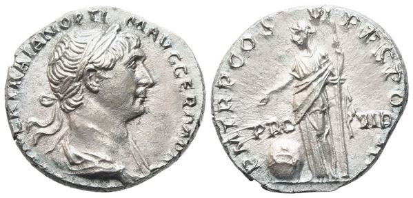 Trajan (117-138), Denarius, Rome, 114-117; AR (3,72 g; 17,3 mm; 7 h)