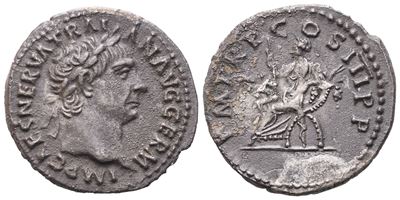 Trajan (98-117), Denarius, Rome, 100; Ar (3,26 G; 18,6 MM; 6 H)
