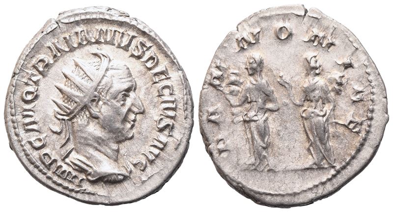 Trajan Decius (249-251), Antoninianus, Rome; Ar (4,53 G; 22,6 MM; 12 H)