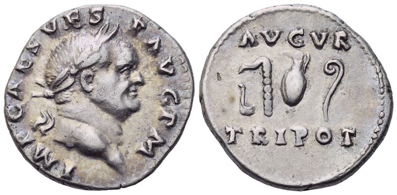 Vespasian (69-79), Denarius, Rome, 70-71; Ar (3,52 G; 17,5 MM; 6 H)
