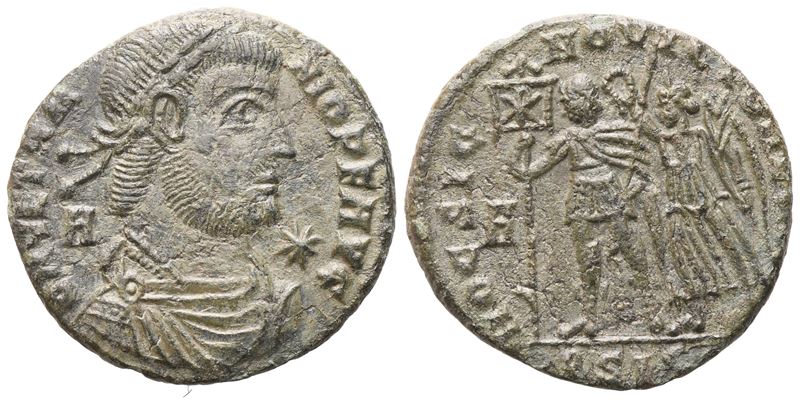 Vetranius (350), Centenionalis, Siscia; Æ (4,52 G; 22,2 MM; 6 H)