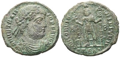 Vetranio (350), Æ2; Thessalonica; Æ (4,43 G; 23 MM; 12 H)