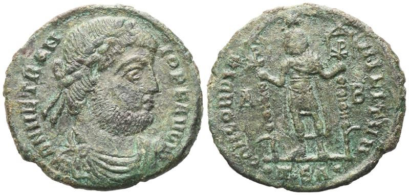 Vetranio (350), Æ2; Thessalonica; Æ (4,43 G; 23 MM; 12 H)