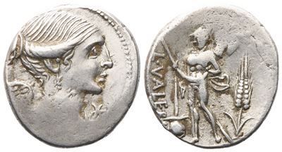 L. Valerius Flaccus, Denarius, 108-107 Bc; Ar (3,96 G; 19,4 MM; 4 H)
