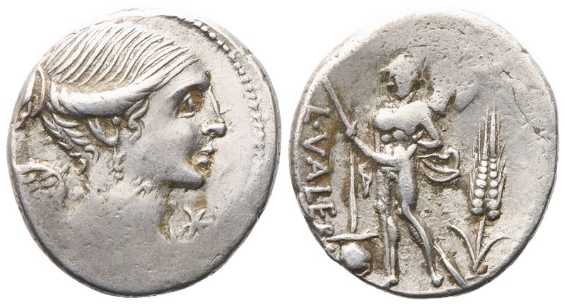 L. Valerius Flaccus, Denarius, 108-107 Bc; Ar (3,96 G; 19,4 MM; 4 H)