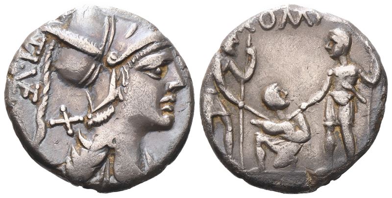 Ti. Veturius, Denarius, 137 Bc; Ar (3,60 G; 18,6 MM; 12 H)