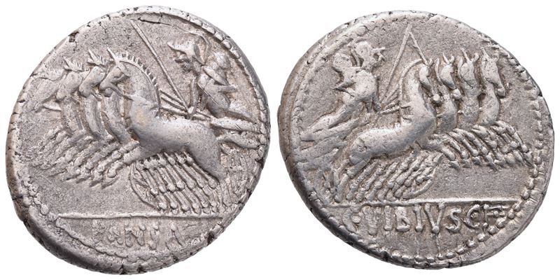 C. Vibius Pansa, Denarius, 90 BC; AR (3,96 g; 19 mm; 6 h)