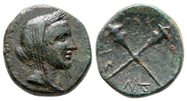Sicily, Syracuse. Roman rule, after 212 BC. Æ (17 mm, 4.31 g).