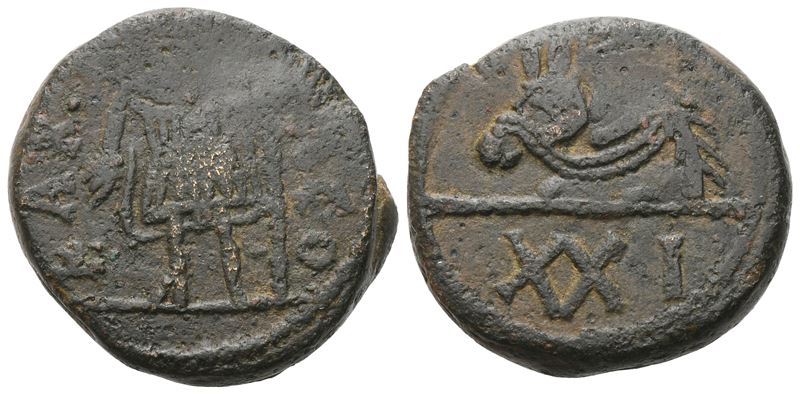 Vandals (municipal Coinage), 21 Nummi; Carthage, C. 480-533; Æ (8,47 G; 20,4 MM; 11 H)