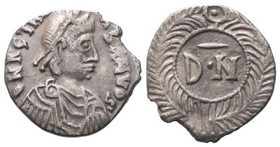 Vandals (regno dei), Gunthamund (484–496), ¼ Siliqua, Carthage, AR