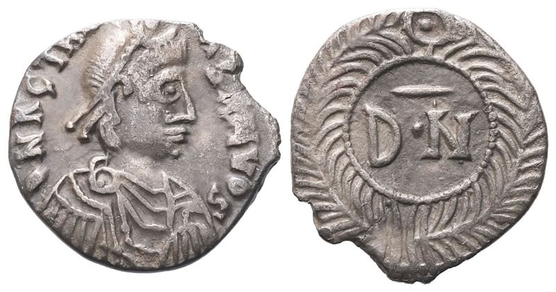 Vandals (regno dei), Gunthamund (484–496), ¼ Siliqua, Carthage, AR