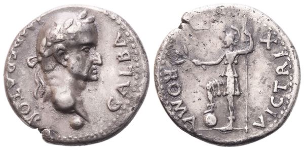 Galba (68-69), Denarius, Tarraco (?), circa 68-69; AR (3,38 g; 17,1 mm; 6 h)