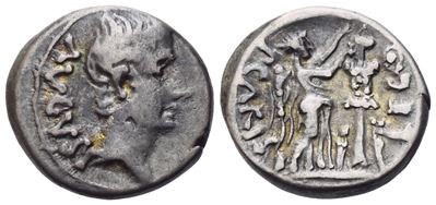 Augustus (27 Bc-14 Ad), Quinarius, Emerita Augusta, 25-23 Bc; Ar (1,77 G; 13 MM; 5 H)