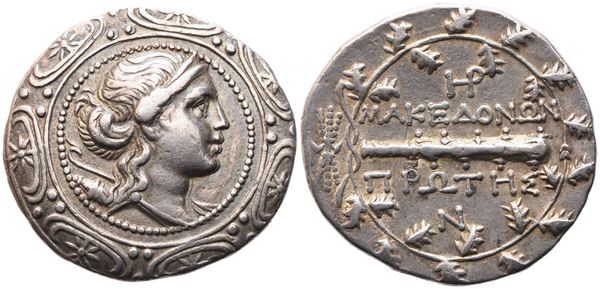 Macedon (Roman Protectorate), Tetradrachm, Amphipolis, 167-149 BC; AR (16,68 g; 32,3 mm; 12 h)