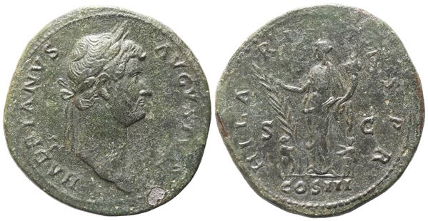Hadrian (117-138), Sestertius, Rome, 128-132; Æ (22,16 g; 33,4 mm; 6 h)