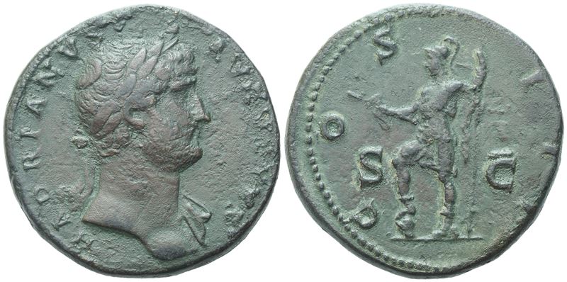 Hadrian (117-138), Sestertius, Rome, 124-125; Æ (27,94 G; 33,3 MM; 6 H)