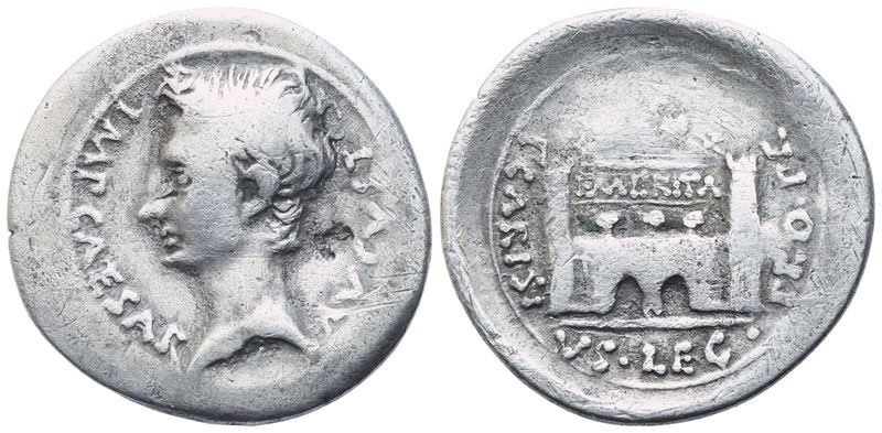 Augustus (27 Bc-14 Ad); Denarius, Emerita Augusta, 25-23 Bc; Ar (3,58 G; 20,5 MM; 4 H)
