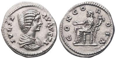 Annia Julia Domna Augusta, Denario coniato sotto Settimio Severo (Laodicea ad Mare), 196-202