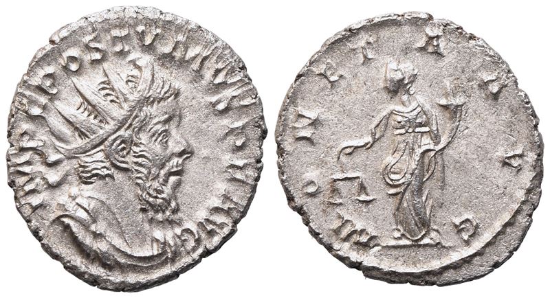 Postumus (imperium Galliarum) (260-269), Antoninianus, Treveri, 263-265; Ar (3,02 G; 21,3 MM; 1 H...
