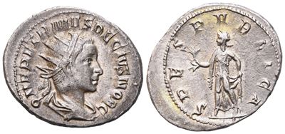 Herennius Etruscus Caesar (249-251), Antoninianus, Rome, 250-251; Ar (4,63 G; 23,8 MM; 12 H)