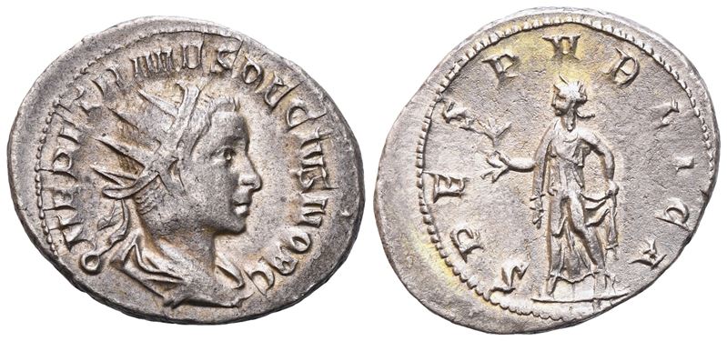 Herennius Etruscus Caesar (249-251), Antoninianus, Rome, 250-251; Ar (4,63 G; 23,8 MM; 12 H)