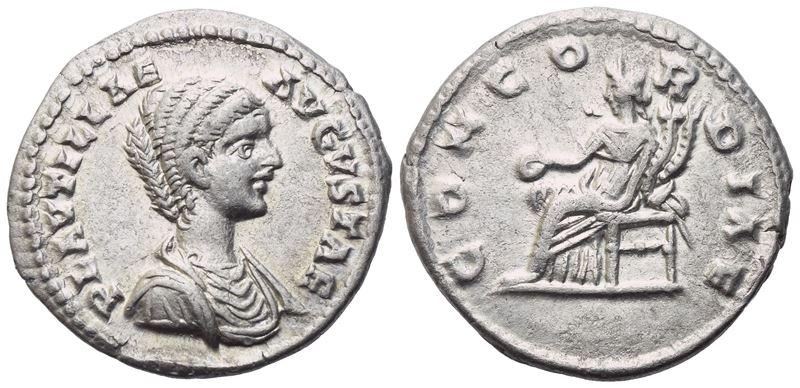 Plautilla Augusta (202-205), Denarius, Laodicea Ad Mare, 202; Ar (3,27 G; 19,4 MM; 6 H)