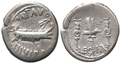 Mark Antony, Denarius, 32-31 Bc; Ar (3,65 G; 18 MM; 5 H)