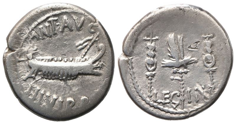 Mark Antony, Denarius, 32-31 Bc; Ar (3,65 G; 18 MM; 5 H)