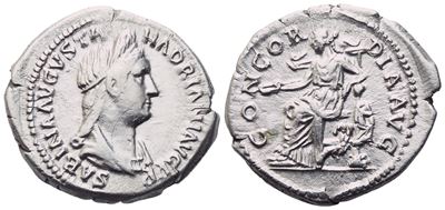 Sabina Augusta (128-136/7), Denarius, Rome, C. 130-133; Ar (3,12 G; 18,7 MM; 6 H)