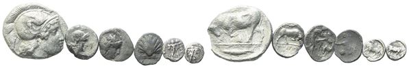 Lot of 6 coins to be catalogued. Lot sold as is, no returns.