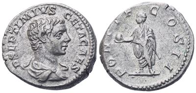 Geta As Caesar (198-209), Denarius, Rome, 208; Ar (4,03 G; 18,2 MM; 6 H)