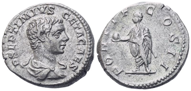 Geta As Caesar (198-209), Denarius, Rome, 208; Ar (4,03 G; 18,2 MM; 6 H)