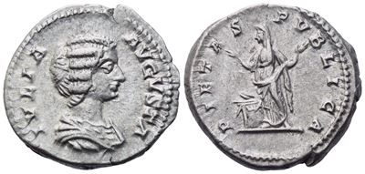 Julia Domna (193-217), Denarius, Rome, 203; Ar (3,29 G; 18,5 MM; 6 H)