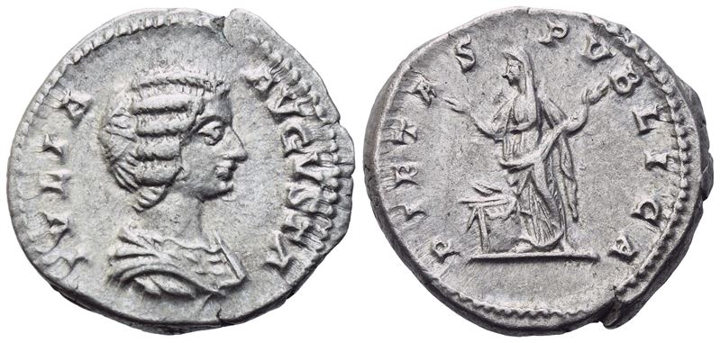 Julia Domna (193-217), Denarius, Rome, 203; Ar (3,29 G; 18,5 MM; 6 H)