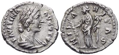 Faustina II Augusta (147-175), Denarius Struck Under Marcus Aurelius And Lucius Verus, Rome, 161-...