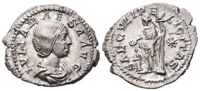 Julia Maesa (218-224), Denarius, Rome, 220-222; Ar (3,16 G; 21 MM; 6 H)