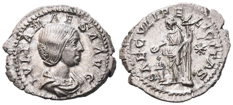 Julia Maesa (218-224), Denarius, Rome, 220-222; Ar (3,16 G; 21 MM; 6 H)