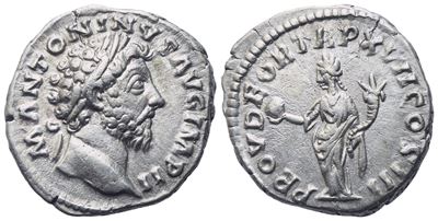 Marcus Aurelius (161-180), Denarius, Rome, 161; Ar (3,44 G; 18 MM; 12 H)